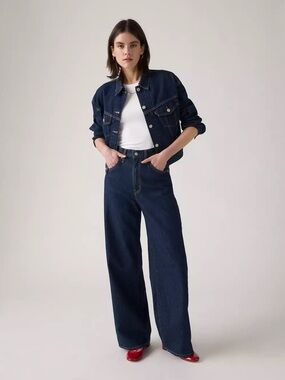 Levi’s Cinch Baggy Lightweight Jeans in Reign of the Rinse Dark Wash Size 25